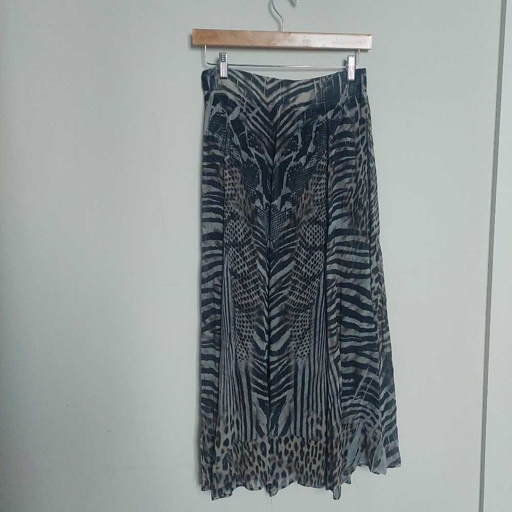 Sienna Rose Animal Print Midi Skirt Size Small